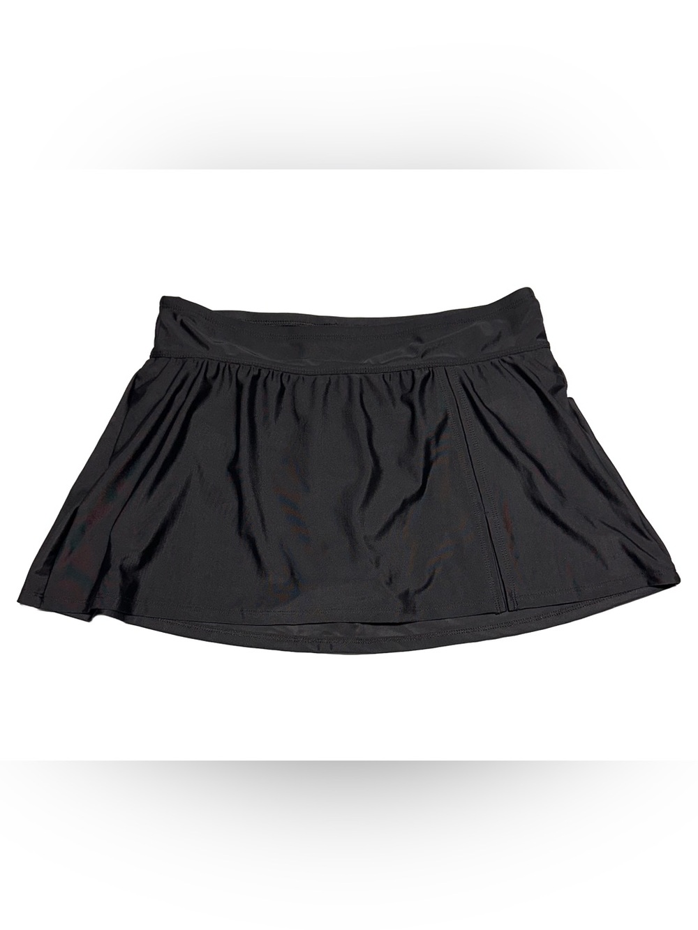 KRISTA Black Swim Skort Skirted Bikini Bottom Athletic Swimwear
